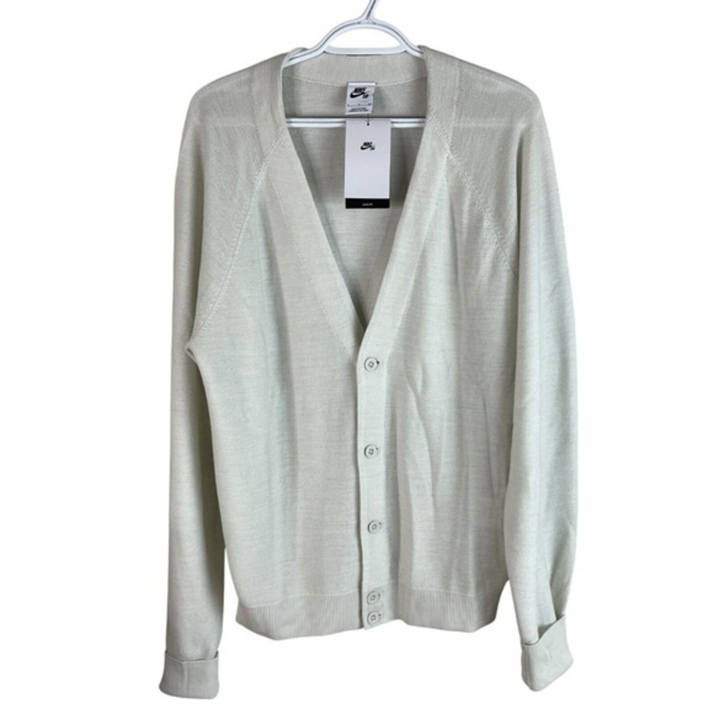 NEW $140 Nike SB Skate Wool Cardigan Sweater Unisex Small‎ Bone White FQ0515-072